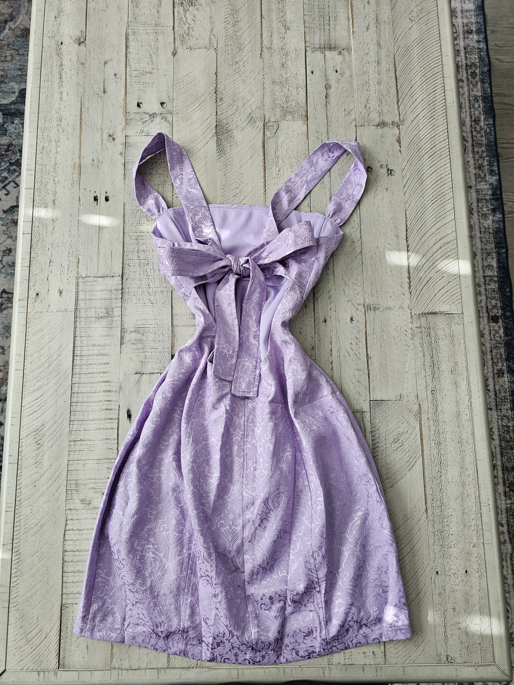 Lucy in the Sky Lavender Jacquard Midi Dress - Picture 2 of 7